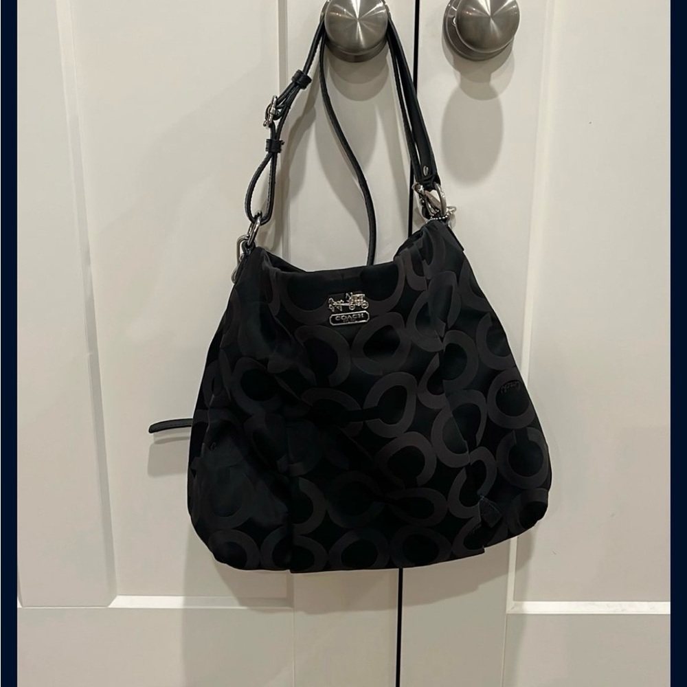 Coach Black Signature Shoulder Bag